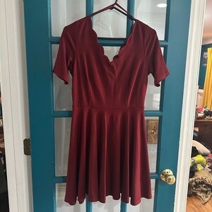 Trac sold by dry goods burgundy dress large NWT